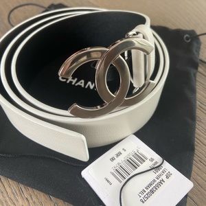 White Chanel Belt Brand New